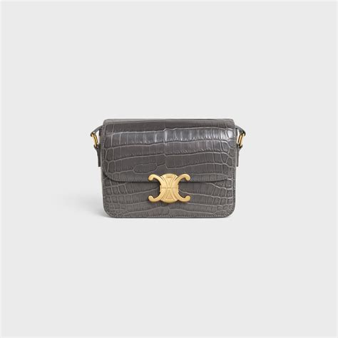 celine triomphe crocodile|TEEN TRIOMPHE BAG IN CROCODILE .